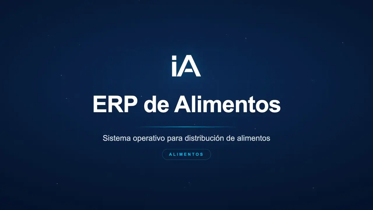 Pantalla de ERP de Alimentos