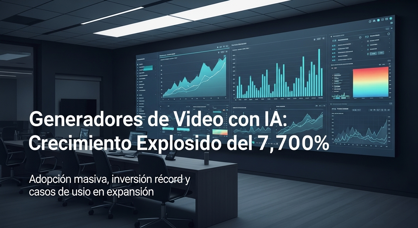 Generadores de Video con IA, Crecimiento Explosivo del 7,700%