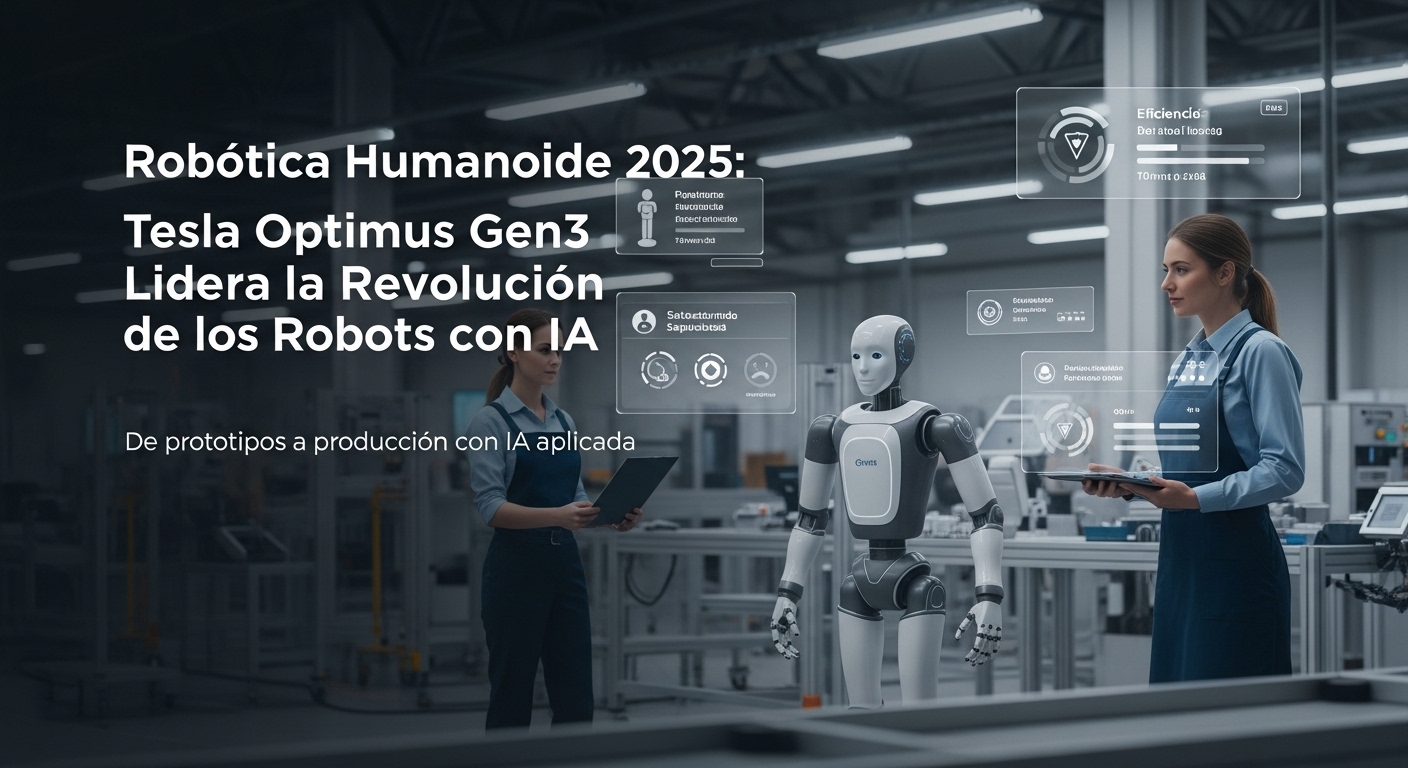 Robótica Humanoide 2025, Tesla Optimus Gen3 Lidera la Revolución de los Robots con IA