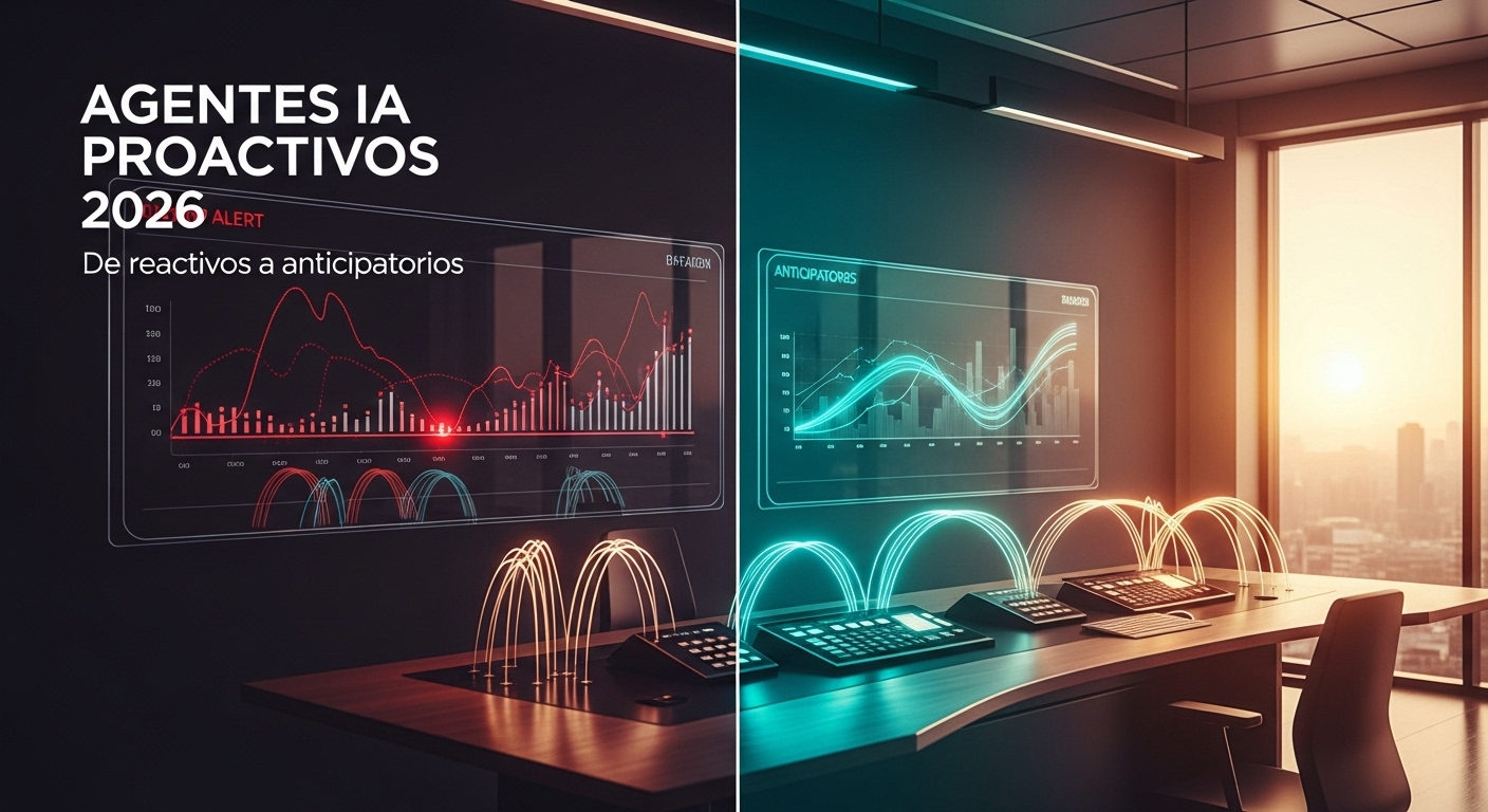 Agentes IA Proactivos 2026, De Reactivos a Anticipatorios