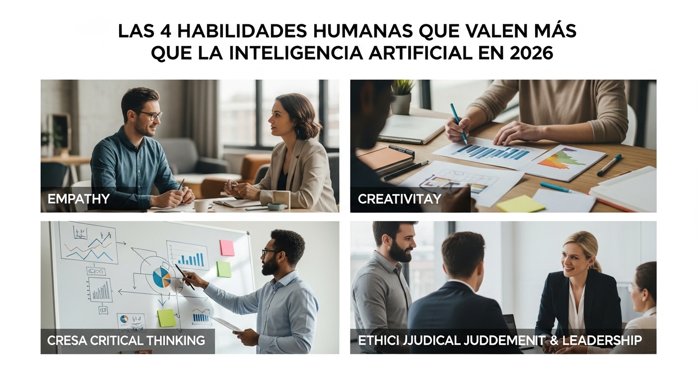 Las 4 Habilidades Humanas que Valen Más que la Inteligencia Artificial en 2026