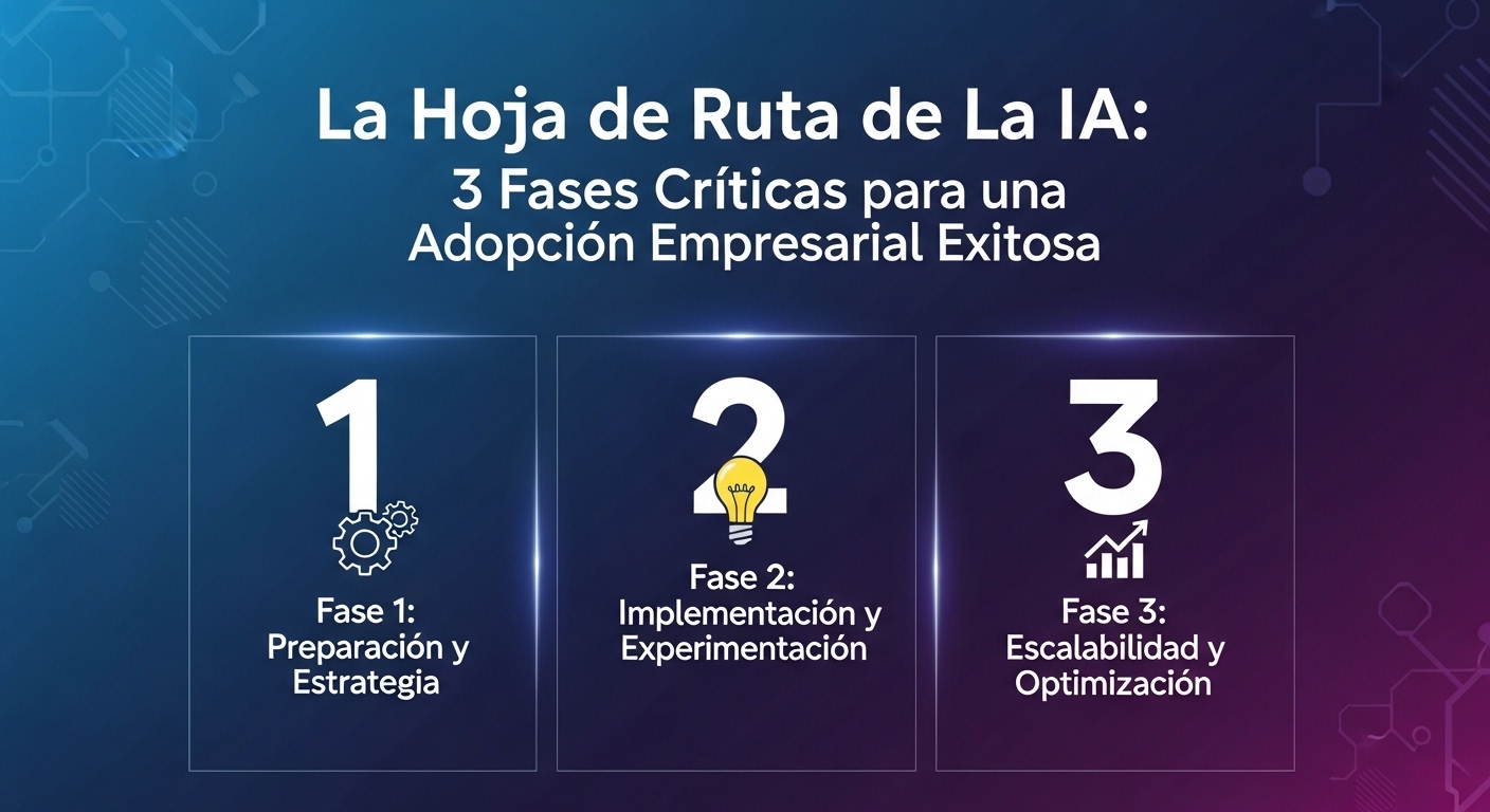 La Hoja de Ruta de IA, 3 Fases Críticas para la Adopción Empresarial Exitosa