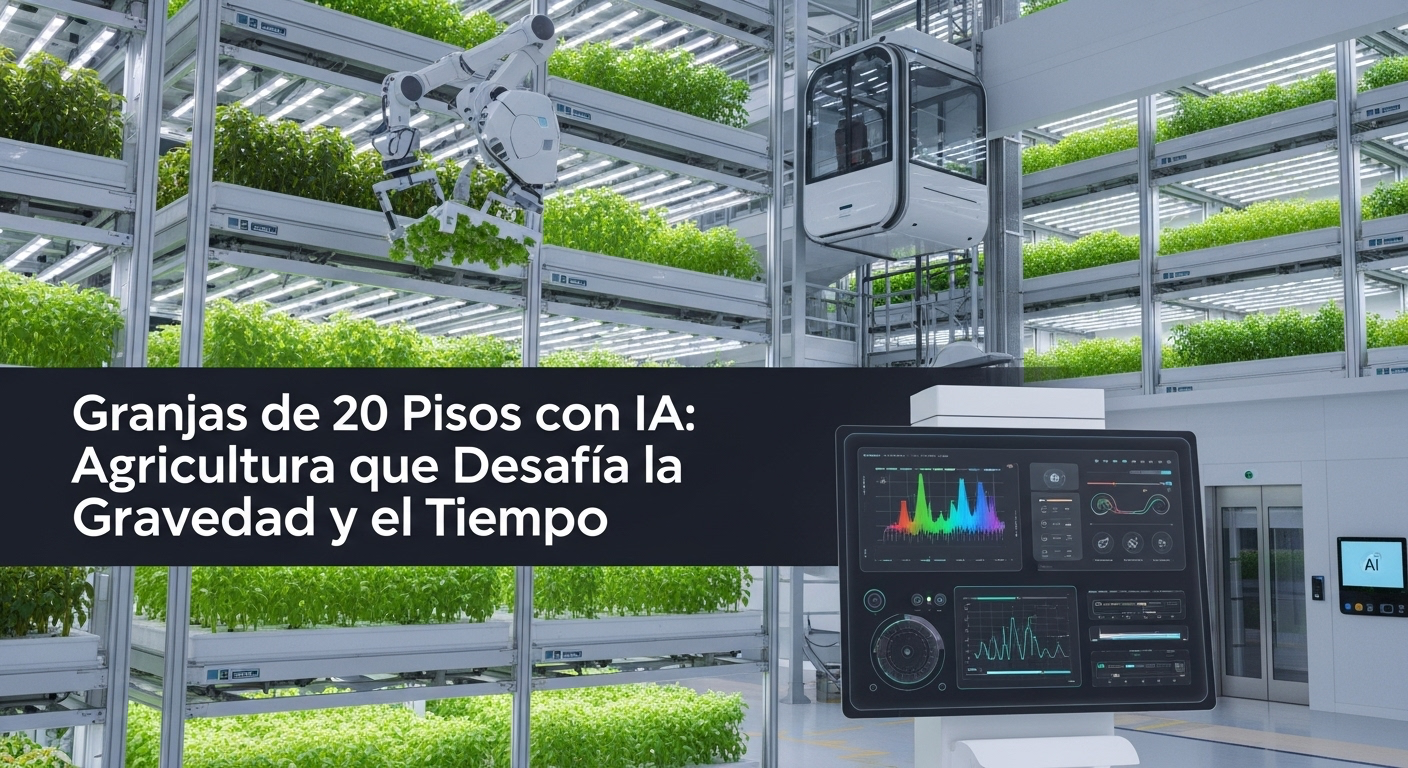 Granjas de 20 Pisos con IA, Agricultura que Desafía la Gravedad y el Tiempo
