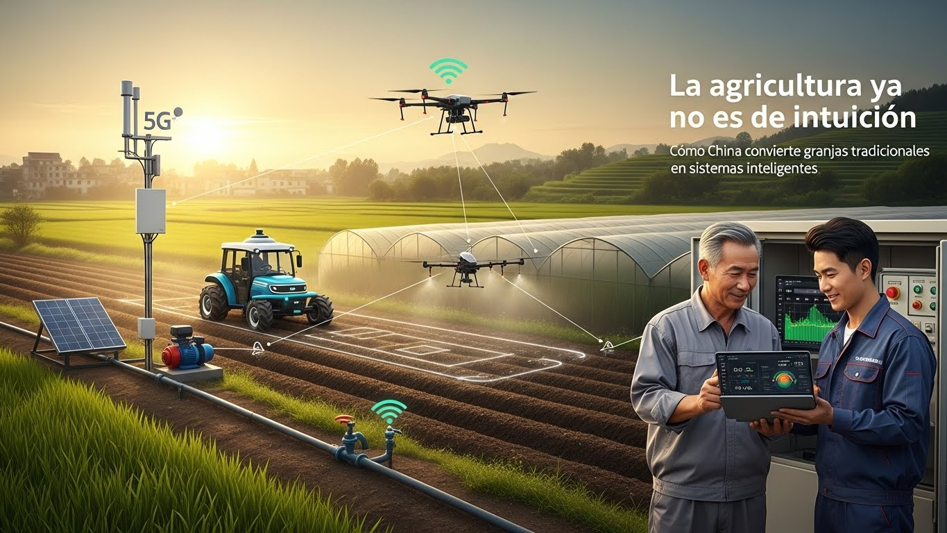 La Agricultura Ya No Es de Intuición, Cómo China Convierte Granjas Tradicionales en Sistemas Inteligentes