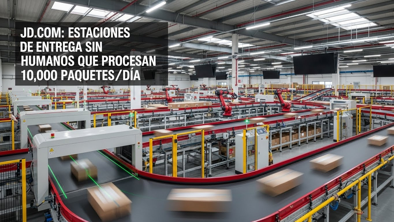 JD.com, Estaciones de Entrega Sin Humanos que Procesan 10,000 Paquetes/Día