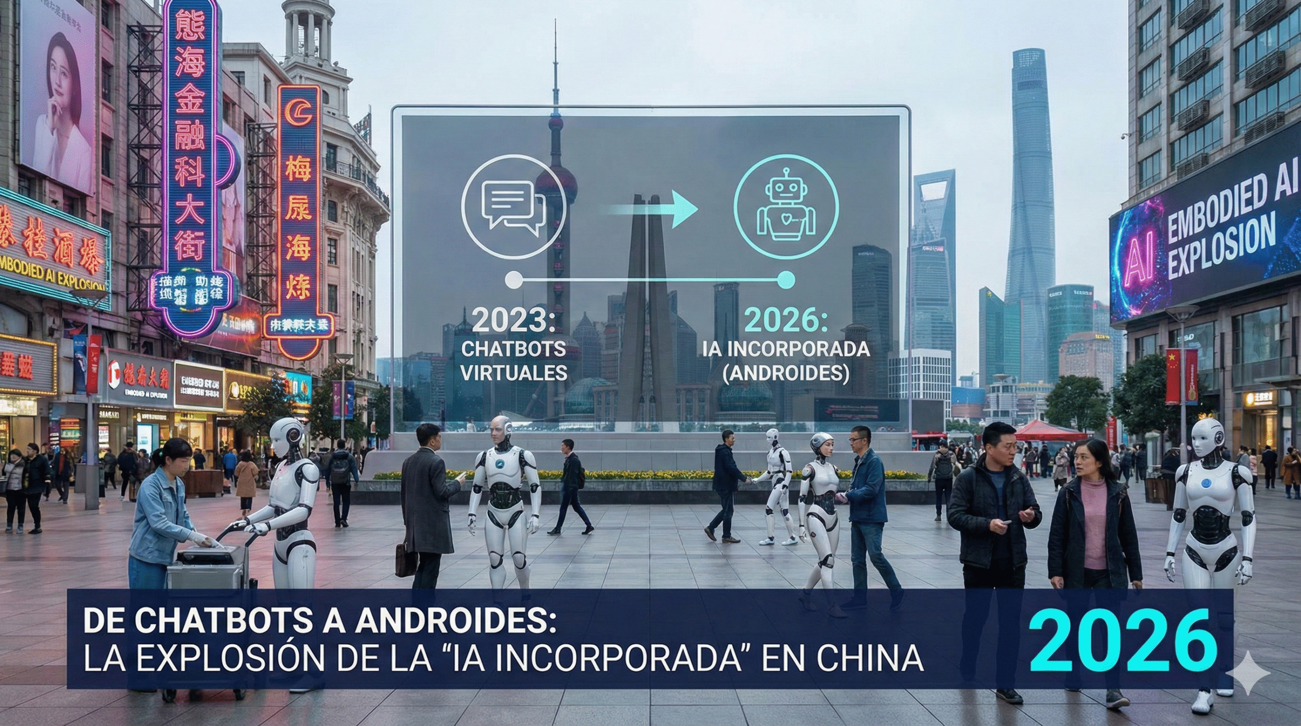 De Chatbots a Androides, La Explosión de la “IA Incorporada” en China 2026