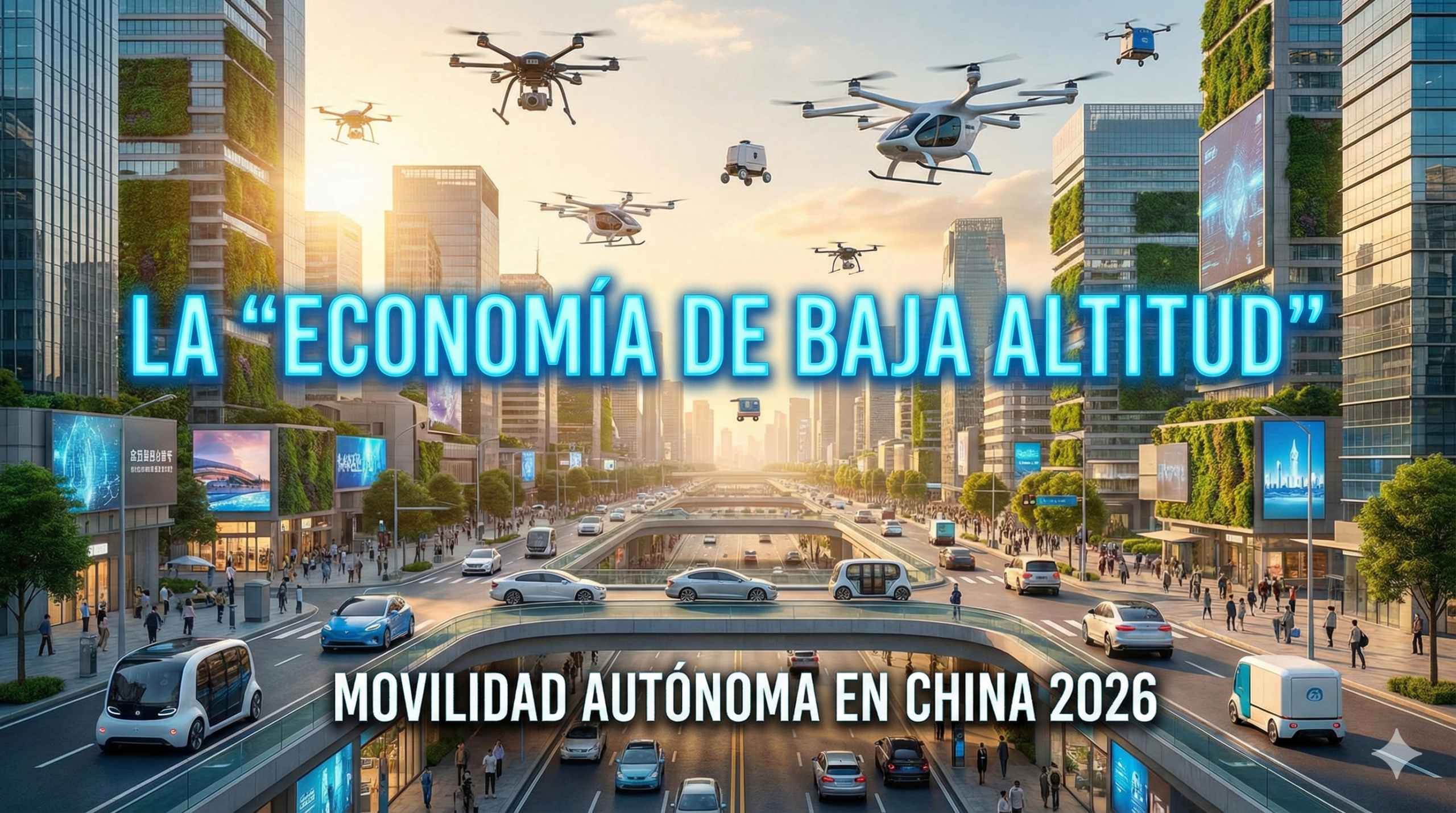 El Cielo y la Calle son de los Robots, La “Economía de Baja Altitud” y la Movilidad Autónoma en China 2026