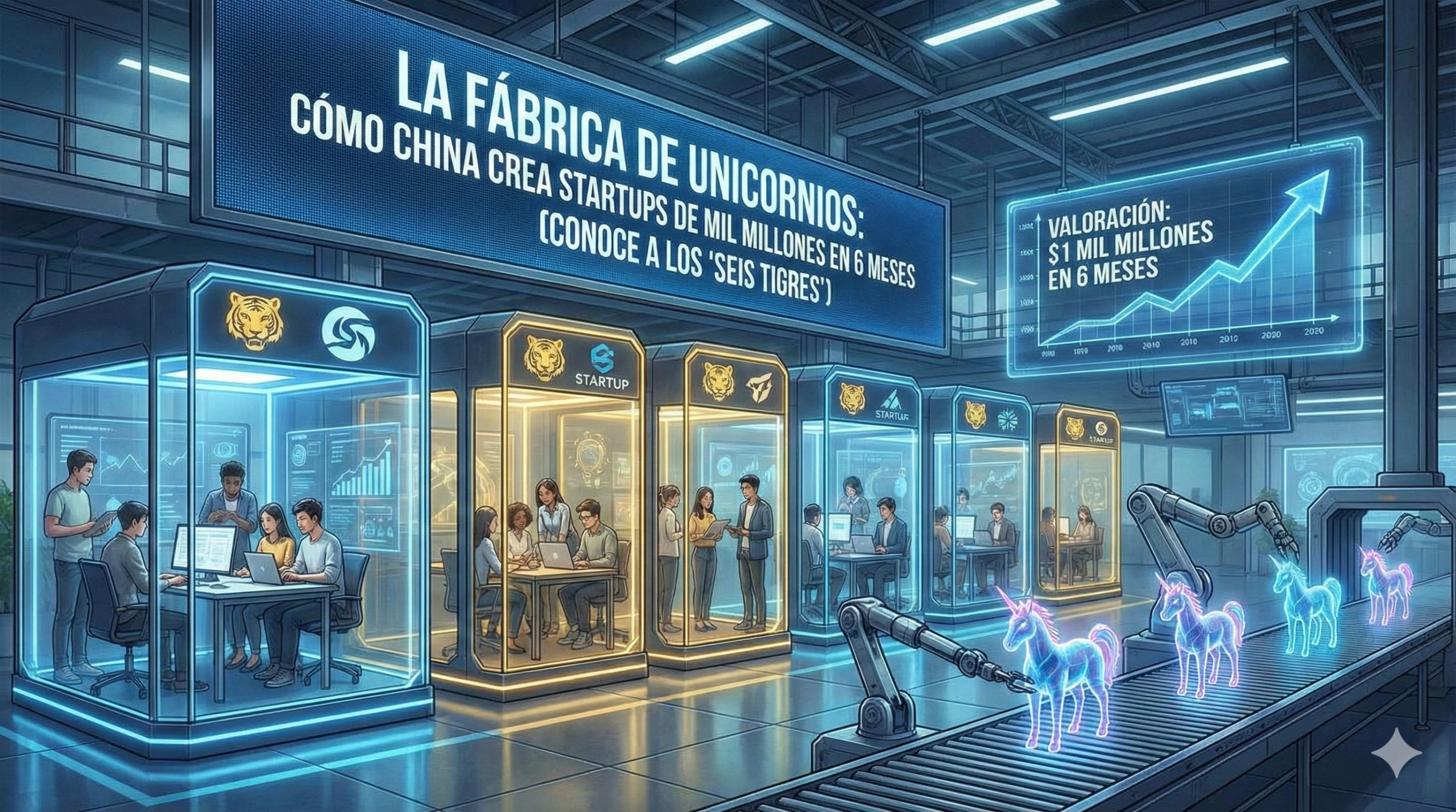 La Fábrica de Unicornios, Cómo China Crea Startups de Mil Millones en 6 Meses (Conoce a los “Seis Tigres”)