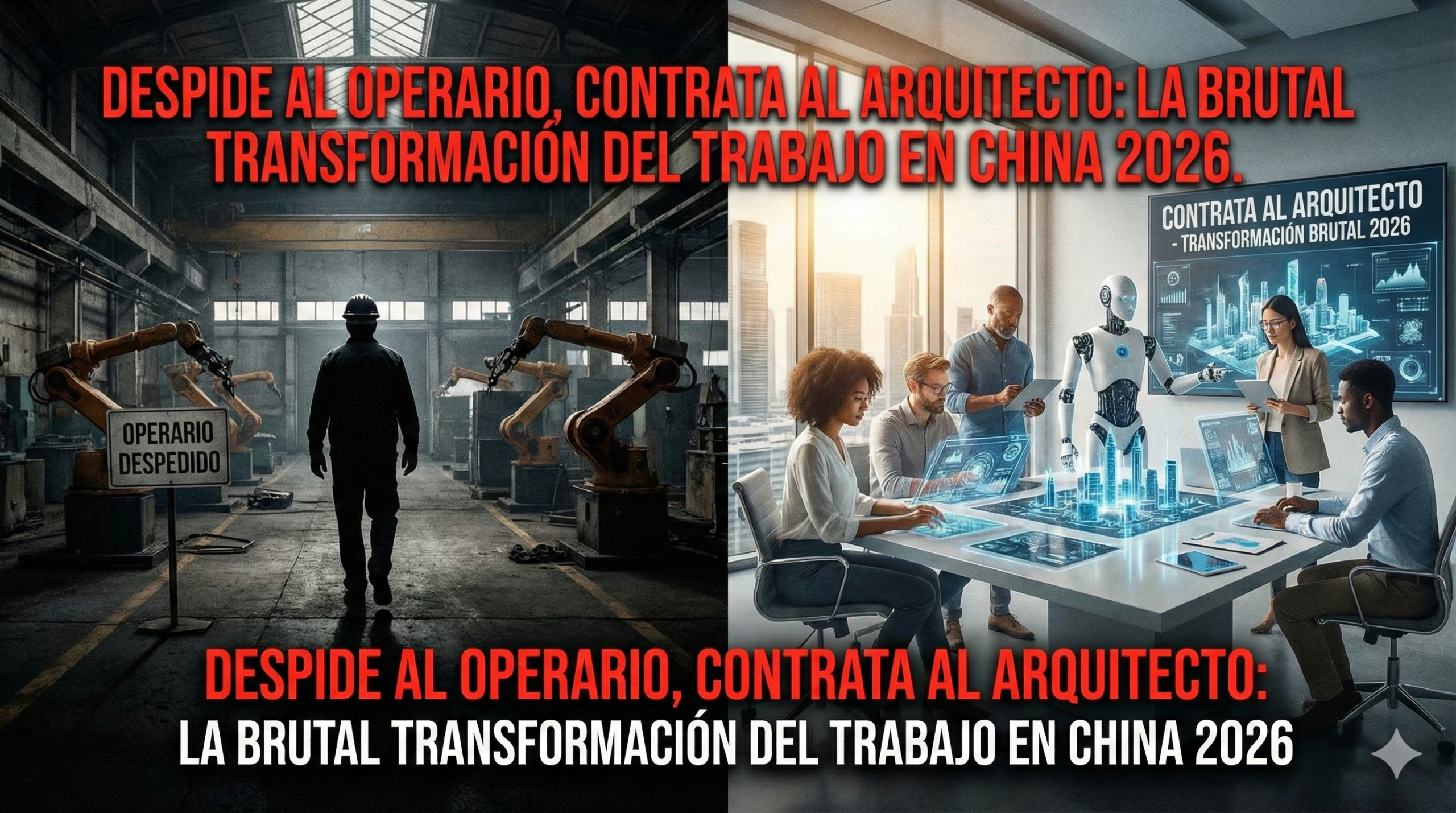 Despide al Operario, Contrata al Arquitecto, La Brutal Transformación del Trabajo en China 2026