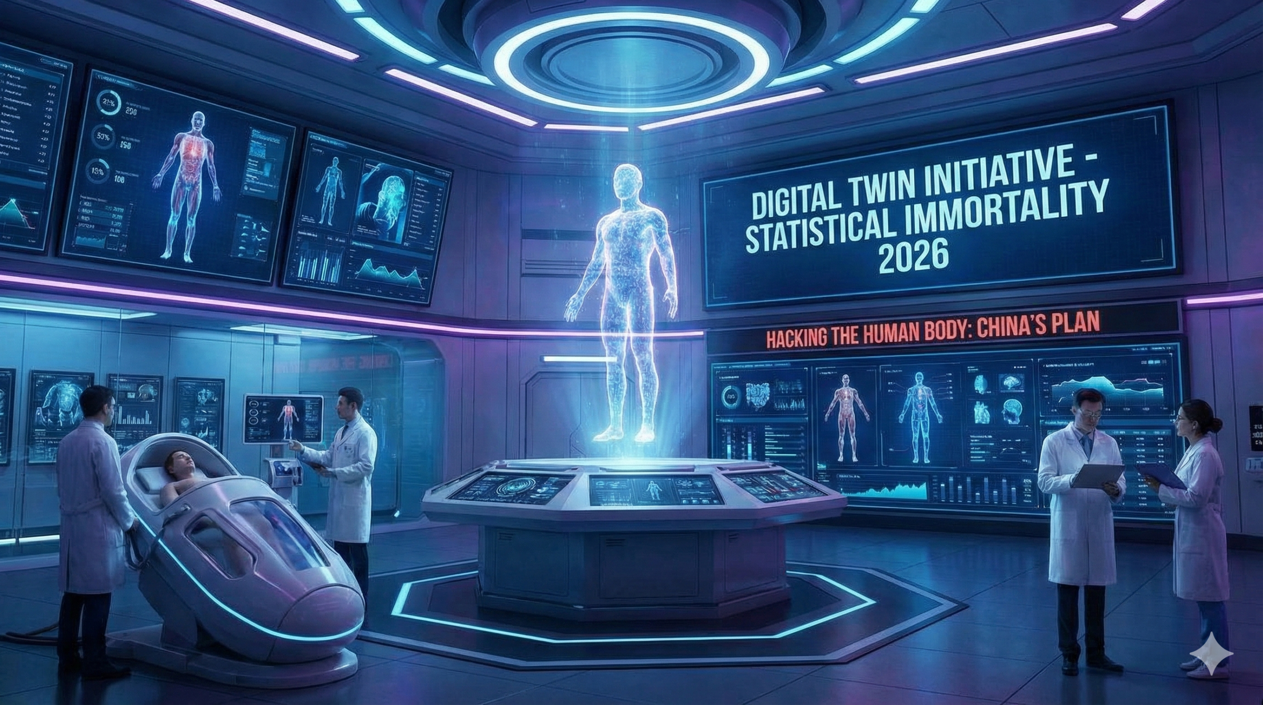 Tu Gemelo Digital y la Inmortalidad Estadística, El Plan de China para Hackear el Cuerpo Humano en 2026