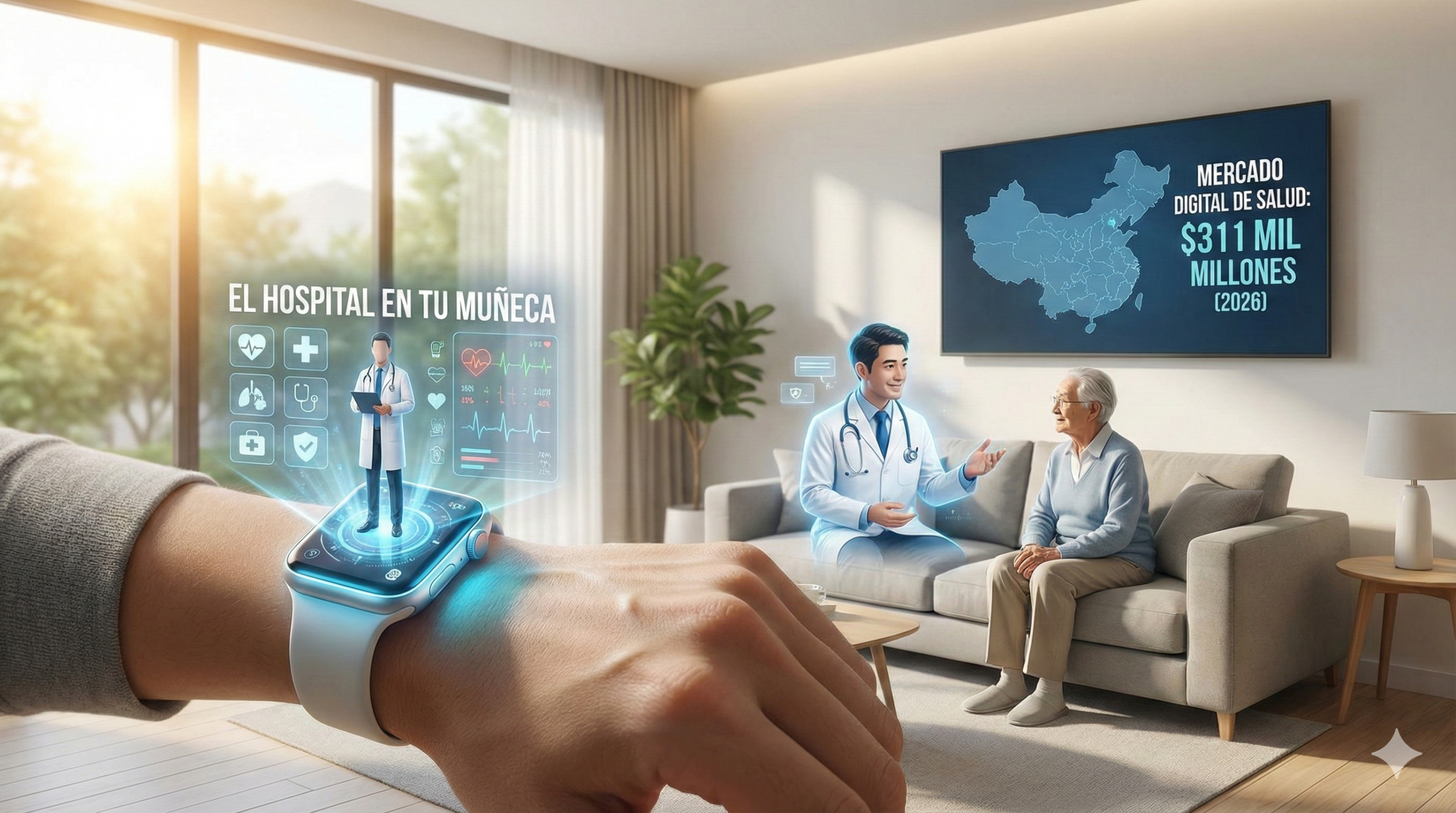 El Hospital en tu Muñeca, Cómo China Llevará el Doctor a tu Casa en 2026 (Mercado de $311 Mil Millones)