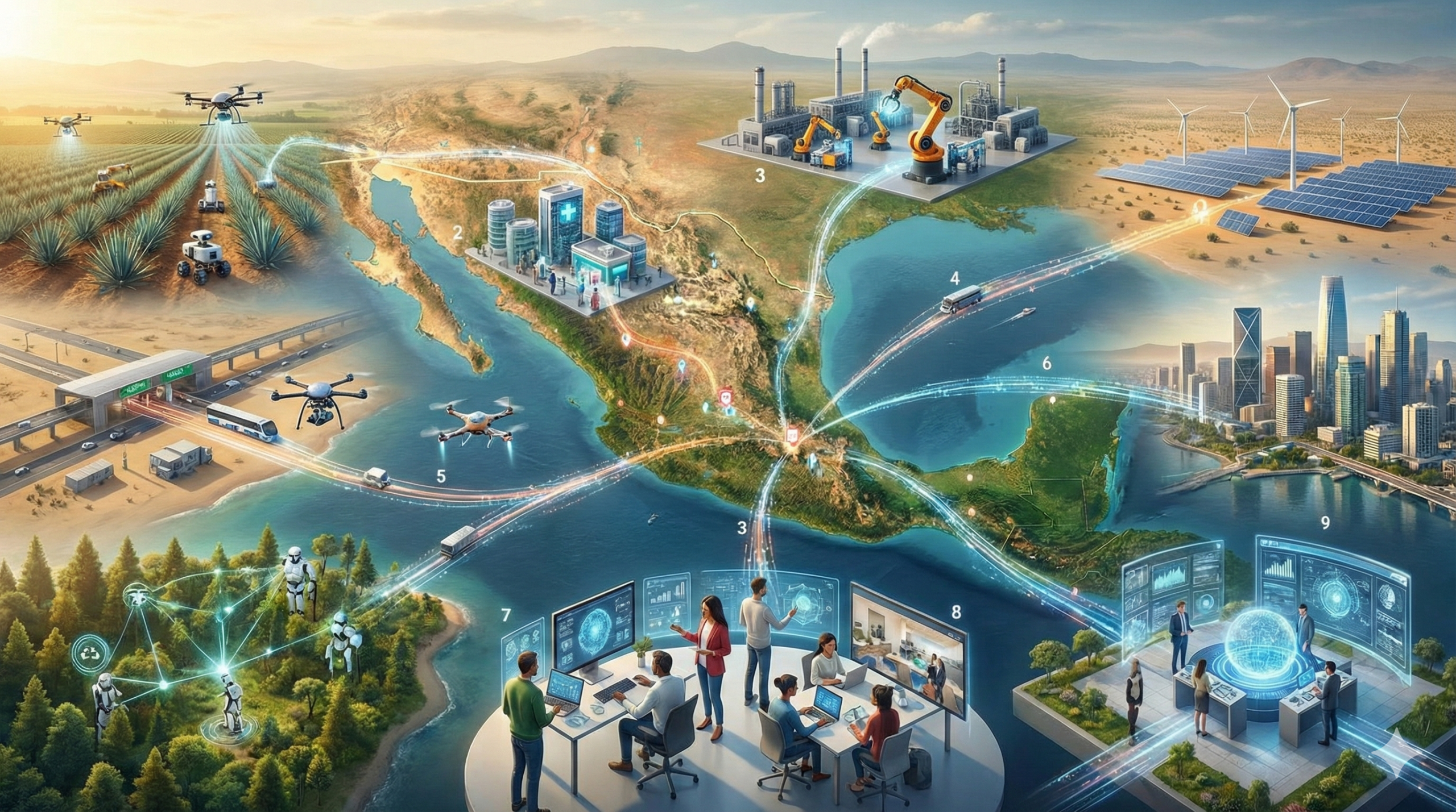 Las 9 tendencias globales de IA que van a pegarle a México en 2026