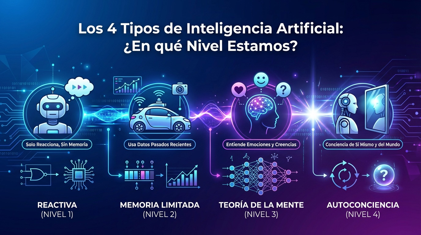 Los 4 Tipos de Inteligencia Artificial, ¿En qué Nivel Estamos?