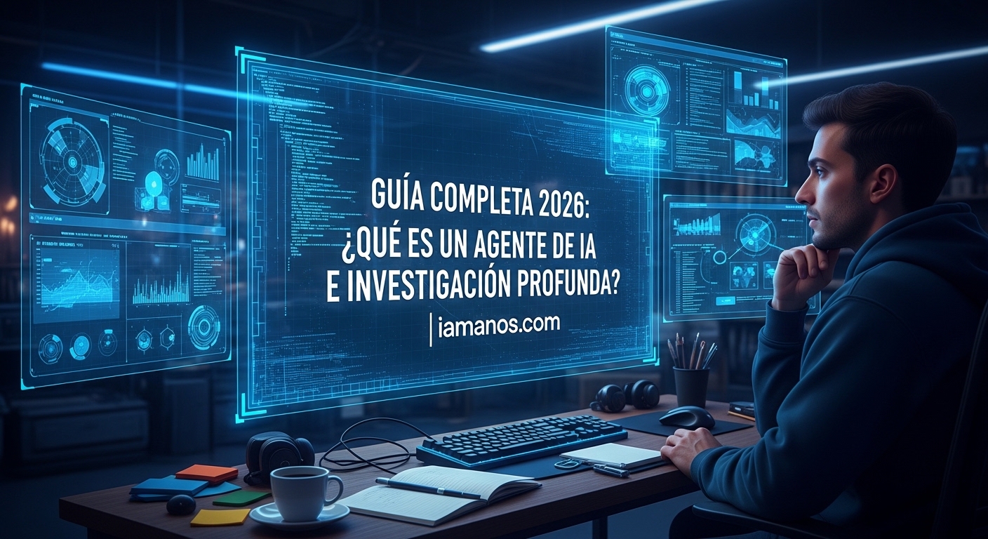 ¿Qué es un Agente de IA y Deep Research? Guía Completa 2026 | iamanos.com