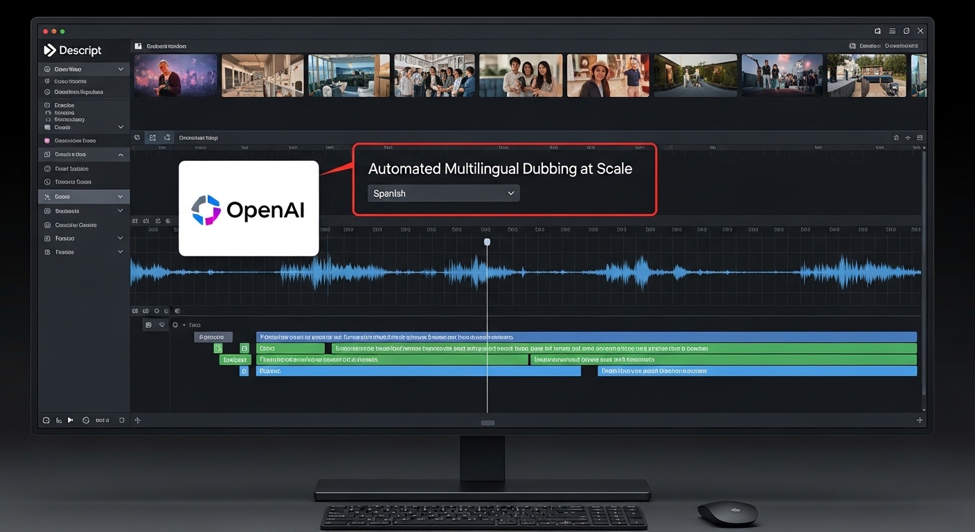 Descript y OpenAI: Doblaje Multilingüe Automatizado a Escala