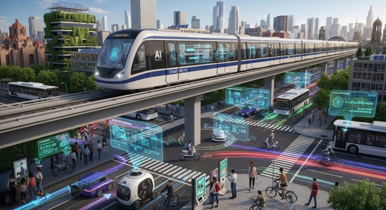 IA en Transporte Público y Movilidad Urbana en México: Metro Inteligente, Optimización de Rutas y Ciudades con Movilidad Sustentable 2026