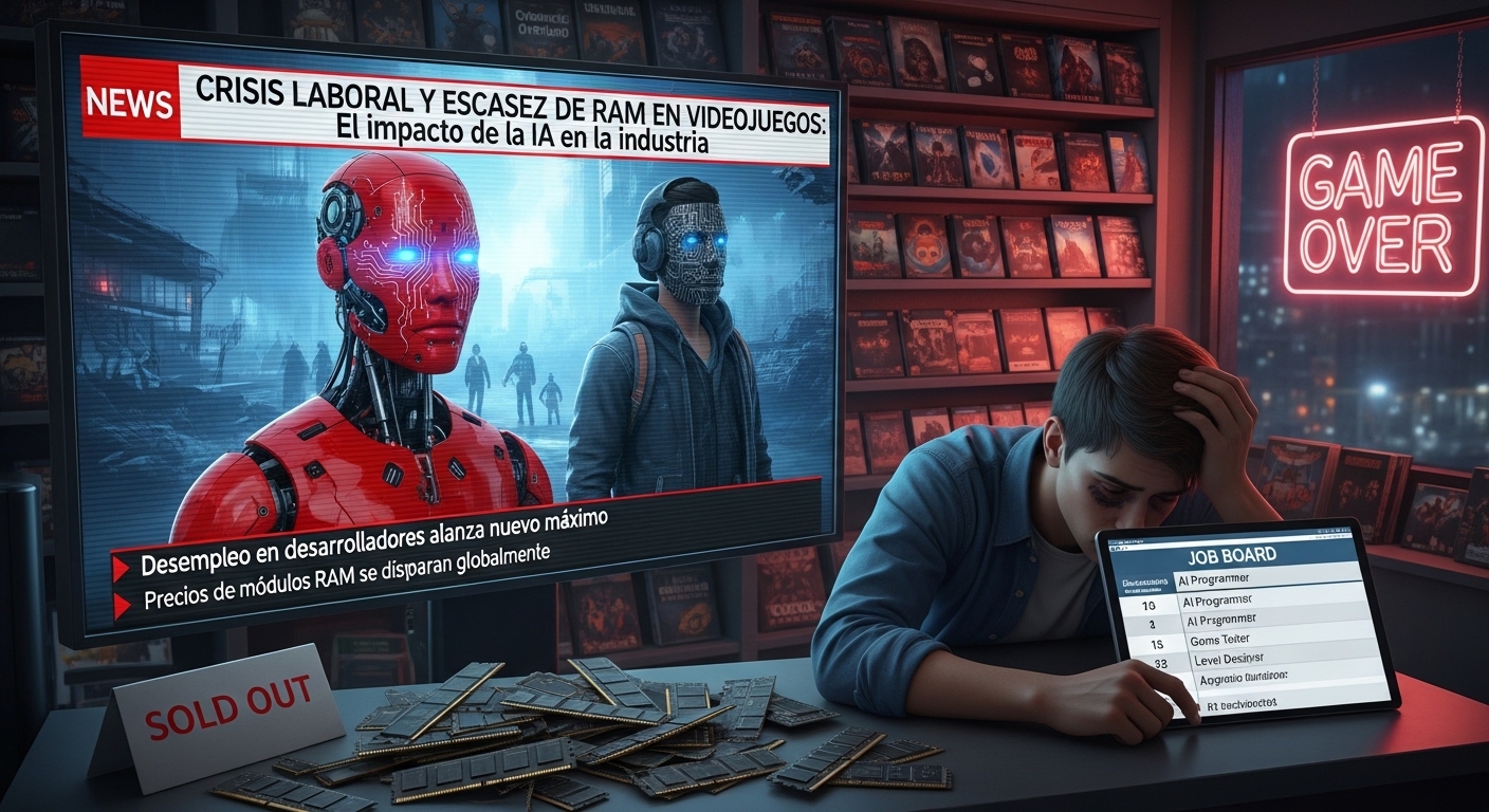 IA en Videojuegos: Crisis de Empleos y Escasez de RAM en 2026