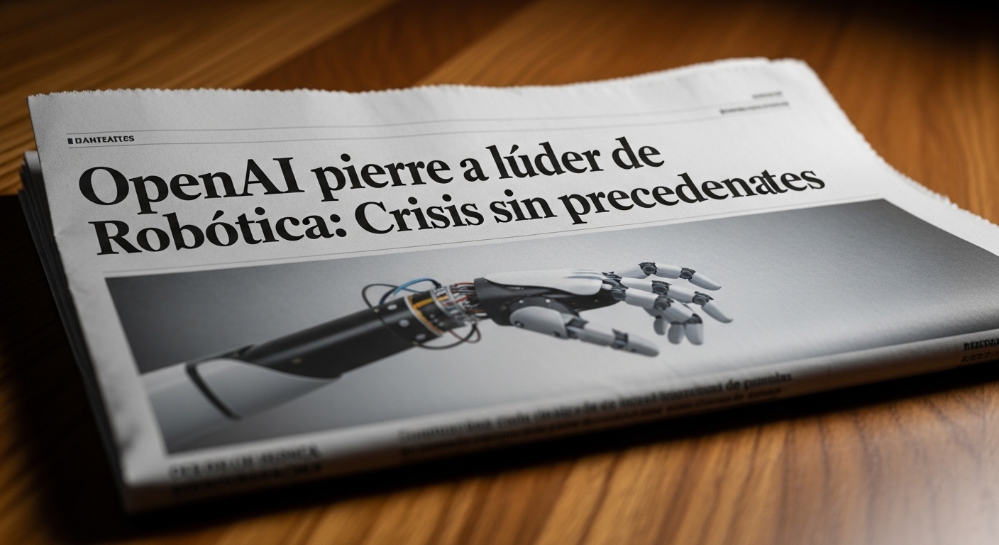 OpenAI pierde líder de robótica: Crisis sin precedente