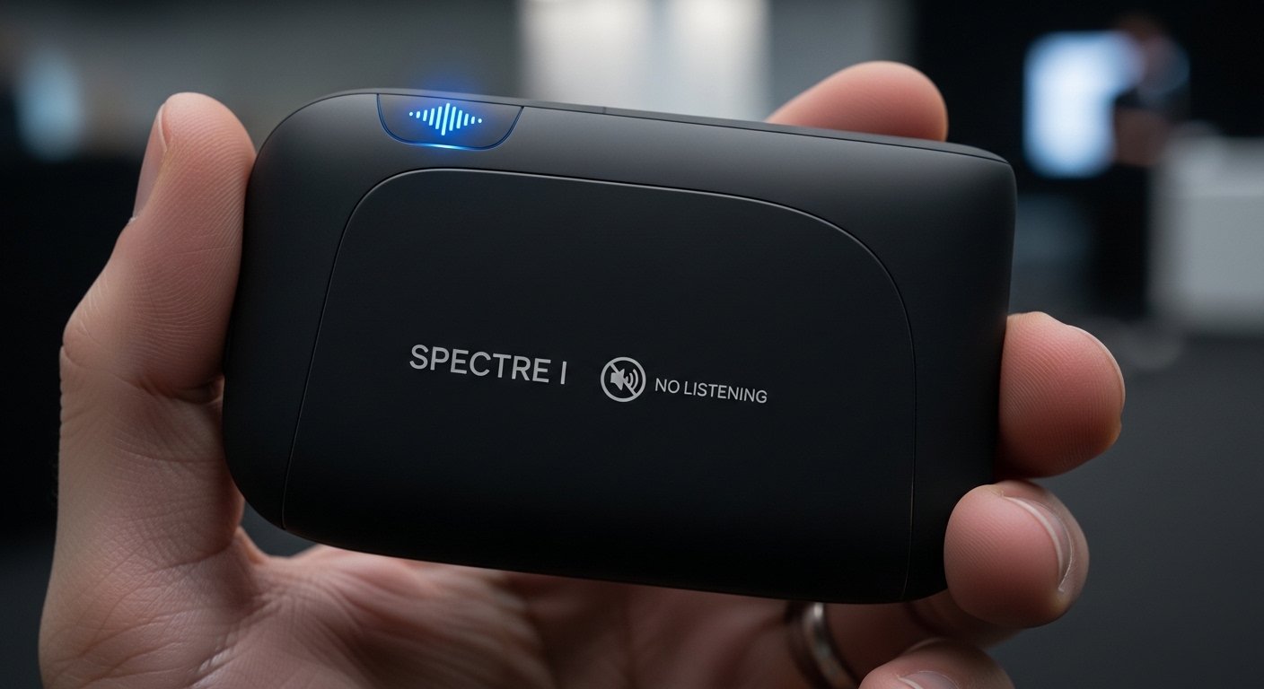 Spectre I: El dispositivo que promete bloquear la escucha de IA portátil