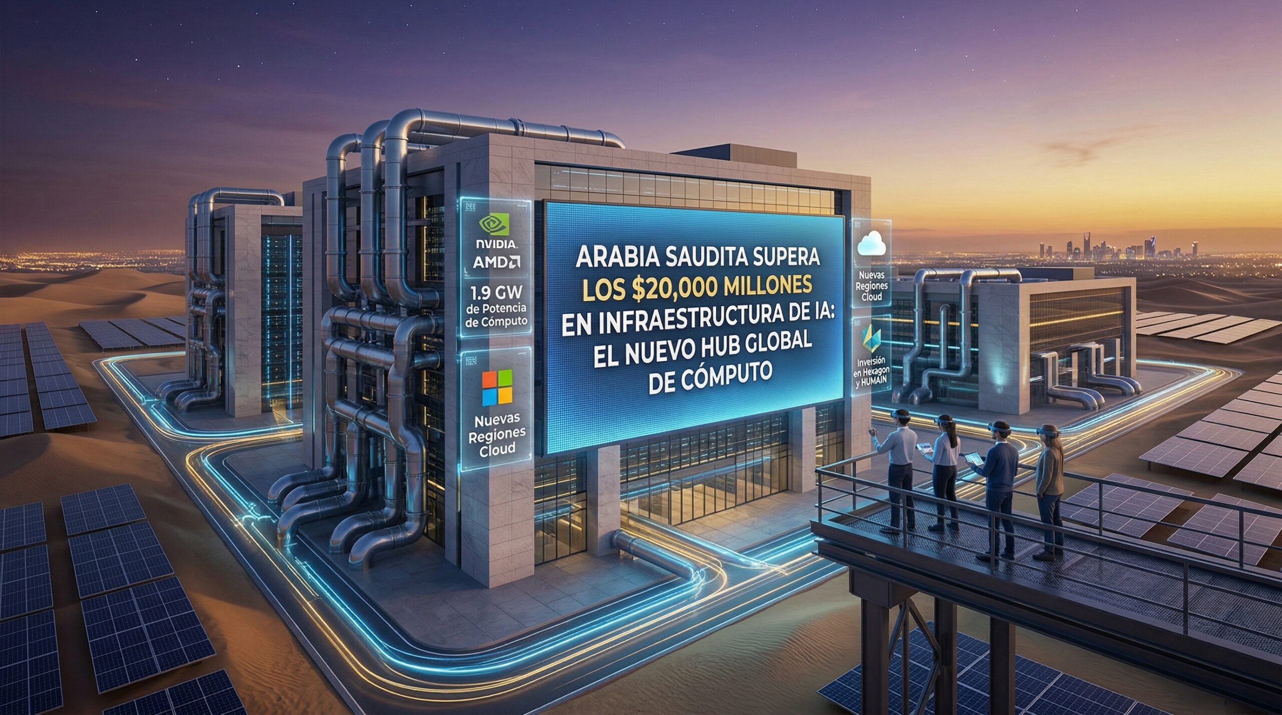 Arabia Saudita supera los $20,000 millones en infraestructura de IA: el nuevo hub global de cómputo