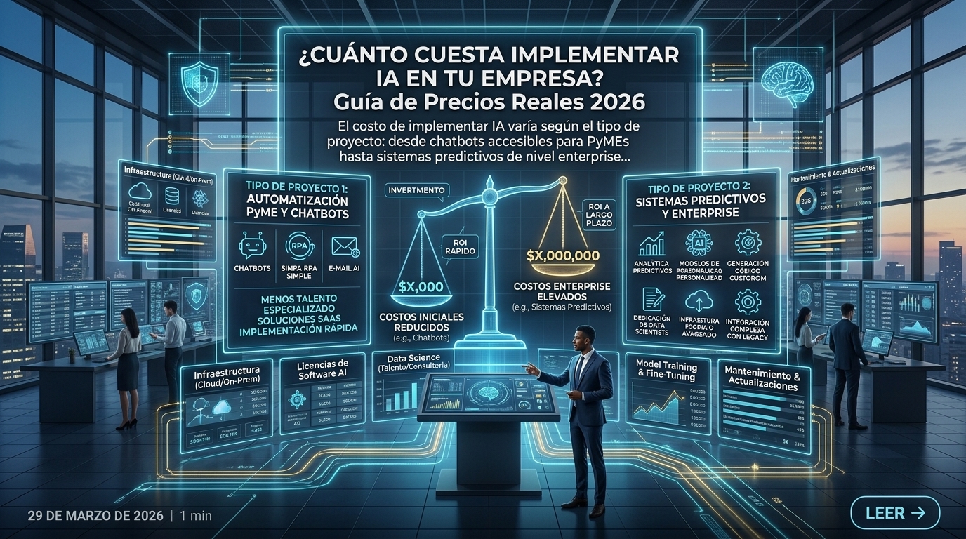 ¿Cuánto Cuesta Implementar IA en tu Empresa? Guía de Precios Reales 2026