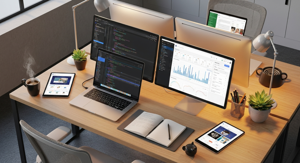 Espacio de trabajo donde se desarrollan multiples apps con inteligencia artificial simultaneamente