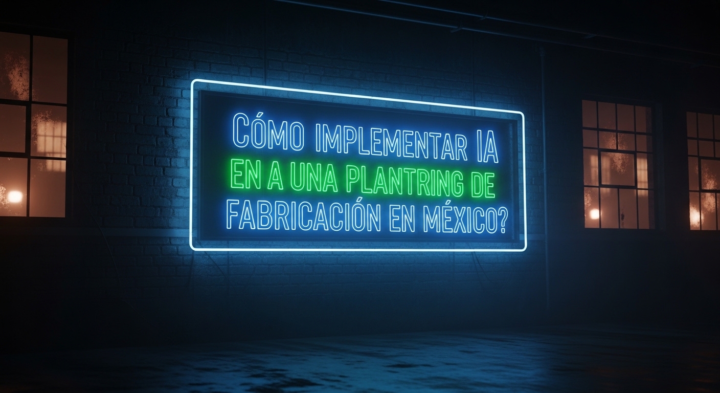¿Cómo Implementar Inteligencia Artificial en una Planta de Manufactura? Guía Paso a Paso