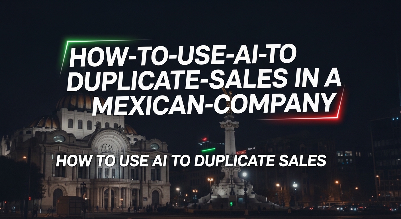 ¿Cómo Usar IA para Duplicar las Ventas de tu Empresa en México?