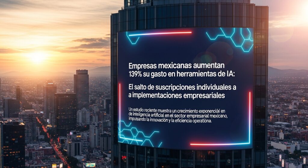 Empresas mexicanas disparan 139% su gasto en herramientas de IA: el salto de suscripciones individuales a implementaciones em