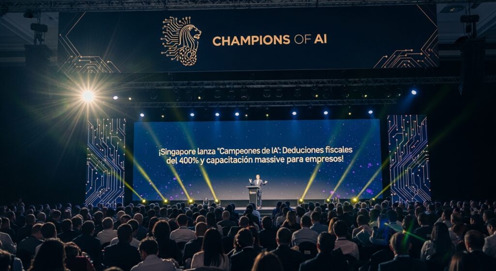 Singapur lanza ‘Champions of AI’: deducciones fiscales del 400% y capacitación masiva para empresas