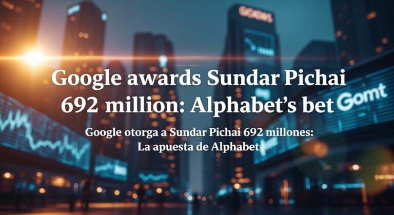 Google otorga a Sundar Pichai 692 millones: La apuesta de Alphabet