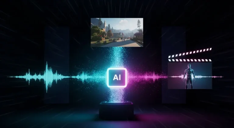 Sistema de IA multimodal mostrando la generación paralela de audio, imágenes y video desde un único modelo de inteligencia artificial