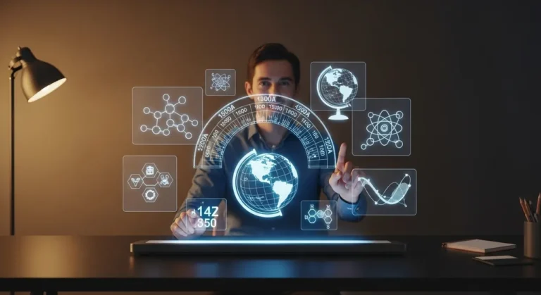 Tecnología de inteligencia artificial avanzada visualizada con elementos digitales y flujos de información