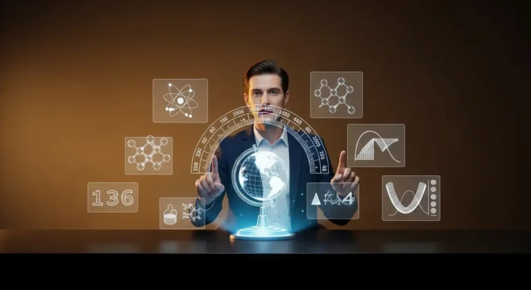 Tecnología de inteligencia artificial avanzada visualizada con elementos digitales y flujos de información
