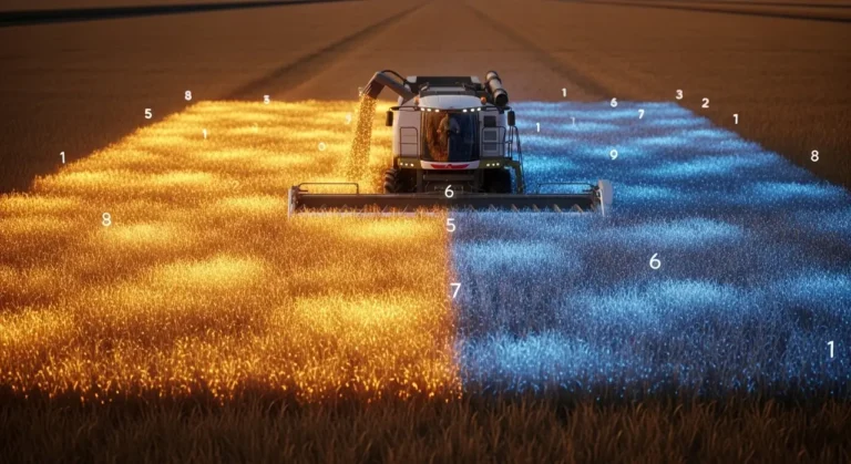 Autónomo harvesting vehículo agricultura inteligente