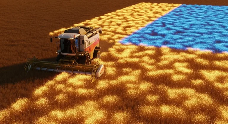 Autónomo harvesting vehículo agricultura inteligente