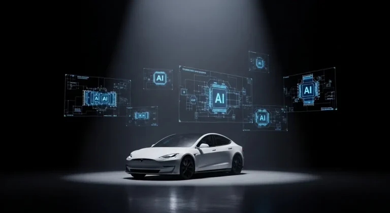 Autónomo vehículo saliendo de automatización industrial