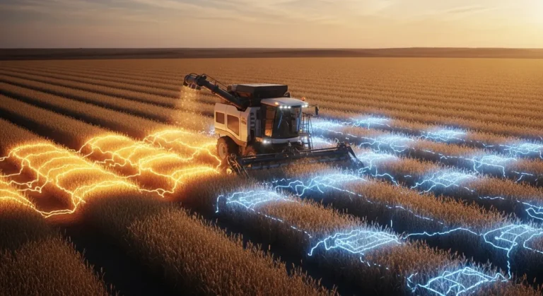 Autónomo vehículo harvesting agricultura inteligente