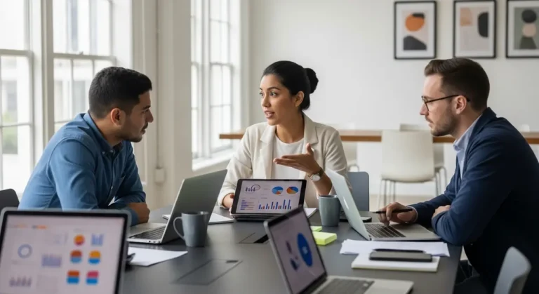 Negocios profesionales discussin inteligencia artificial
