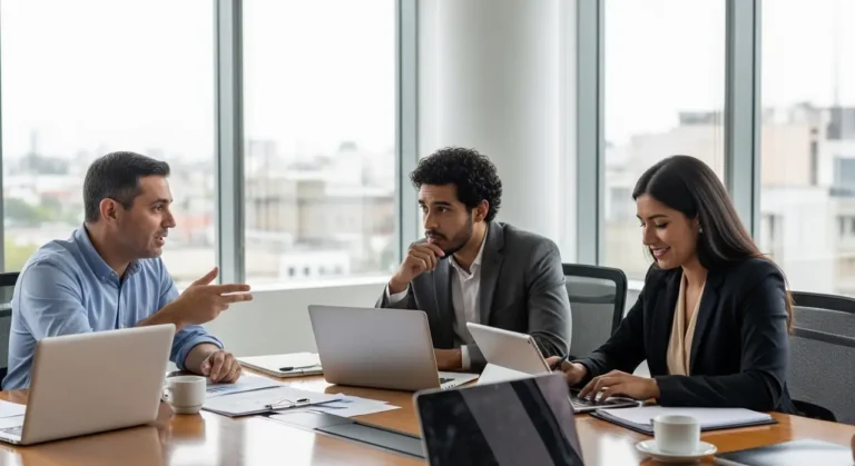 Negocios profesionales discussin inteligencia artificial