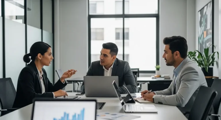 Negocios profesionales discussin inteligencia artificial