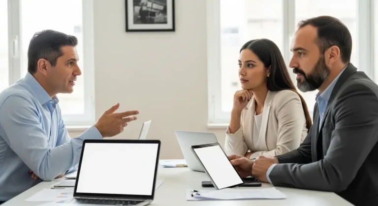 Negocios profesionales discussin inteligencia artificial