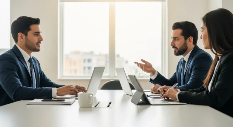 Negocios profesionales discussin inteligencia artificial