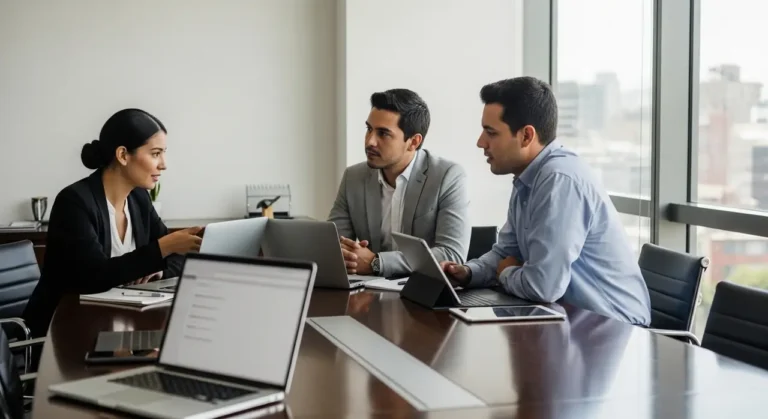 Negocios profesionales discussin inteligencia artificial