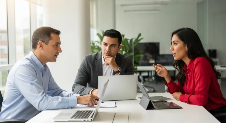 Negocios profesionales discussin inteligencia artificial