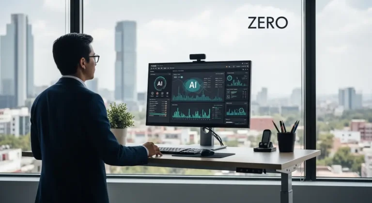 Executive revisando dashboard inteligencia artificial