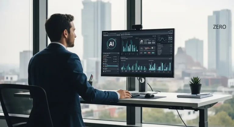 Executive revisando dashboard inteligencia artificial