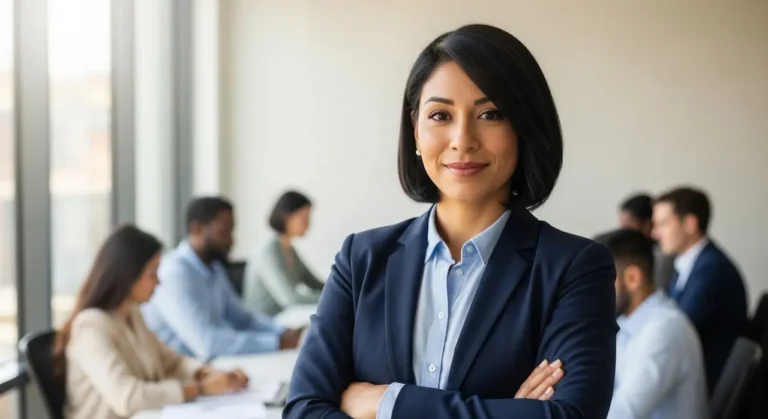 Latin american businesswoman inteligencia artificial