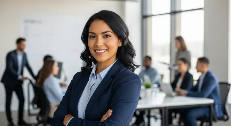 Latin american businesswoman inteligencia artificial