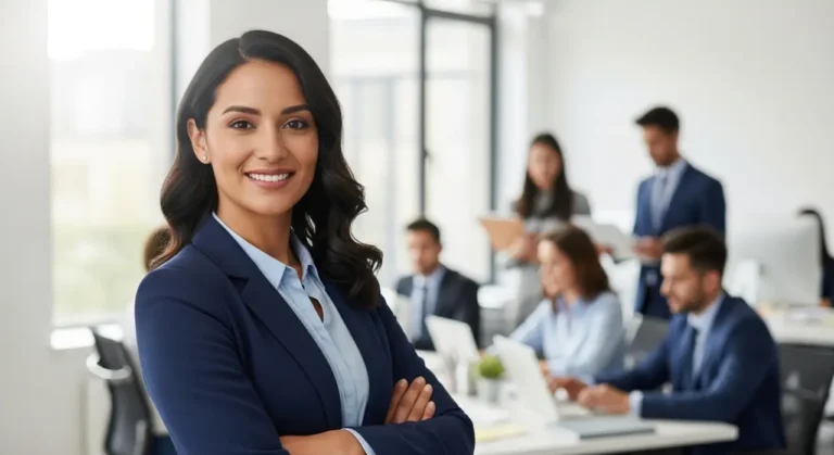 Latin american businesswoman inteligencia artificial